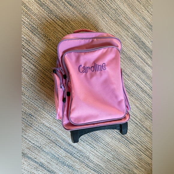 Backpack Pink Rolling Backpack - Picture 4 of 9